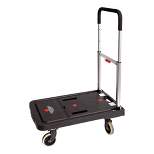 Magna Cart FF 4 Rubber 360 Degree Rotating Wheel Easy Folding Platform Transport Cart with 300 Pound Capacity and Telescoping 36 Inch Handle