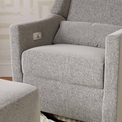 Eco-Weave Grey Performance Swivel Reclining Armchair with USB