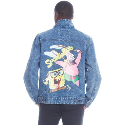 Members Only Mens SpongeBob Denim Jacket