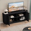 KIGFTSOD 63 " Wavy Storage Sideboard, Double-Door Buffet Cabinet with Adjustable Shelves, Suitable for Kitchen, Living Room, Hallway - 2 of 4