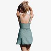 Calypsa Women's Plus Size Alana Wrap-Style Swim Dress With Hidden Bottoms and Adjustable Straps - 2 of 4