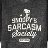 Men's - Peanuts - Snoopy's Sarcasm Society EST 1950 Graphic Fleece Sweatshirt - 2 of 4