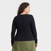 Women's Long Sleeve Rib Scoop Neck T-Shirt - Universal Thread™ - image 2 of 3