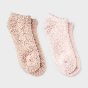 Women's Marled 2pk Cozy Low Cut Socks - Auden™ 4-10 - 1 of 3