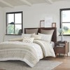3Pcs Boho Style Cotton Comforter Set, Chenille Tufting Textile Botanic Print Bed Set, Farmhouse Style Bedding with Matching Shams - 2 of 4
