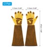 Unique Bargains Cowhide Leather Thorn Proof Shock Absorbing Non-Slip Garden Gloves 1 Pair - 2 of 3