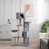 Cat Tree, 105 Inches Cat Tower for Indoor Cats, Multi-Level Cat Condo with 3 Perches, 2 Caves, Basket and Scratching Board for Kittens Pet House Play - 2 of 4