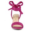 Allegra K Women's Back to College Open Toe Ankle Tie Back Block Heels Sandals - 2 of 4