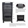 Salon Tool Storage Trolley Rolling Cart with 6 Trays & 3 Heat Resistant Appliance Holder - 4 of 4