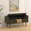 GlasFlength Ottomans and Benches Storage Ottoman Bench Upholstered Tufted Bench Bed Bench Ottomans for Living Room, Green, 44.5"*17"*21" - 4 of 4