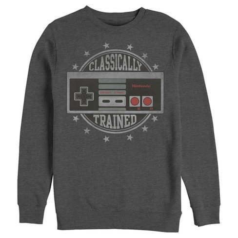 Men's Nintendo Classically Trained Sweatshirt - Charcoal Heather ...