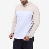 XRAY Mens Long sleeve Colorblock Hooded T-Shirt - 4 of 4
