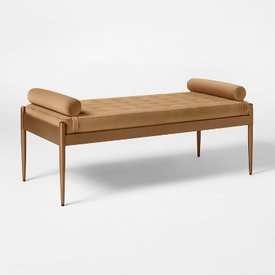 Bolster Tufted Bench Beige - Threshold™ designed with Studio McGee ...
