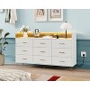 9-Drawer Tall Dresser for Bedroom, Modern Wooden Chest with APP-Controlled RGB Lights & Charging Station - 2 of 4