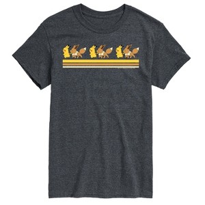 Men's - Pokémon - Pikachu Evee Retro Short Sleeve Graphic T-Shirt - 1 of 4