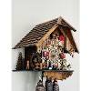 Eight Day Musical Cuckoo Clock Cottage with Beer Drinker 14 Inch Height and Moving Waterwheel By River City Clocks - 3 of 4
