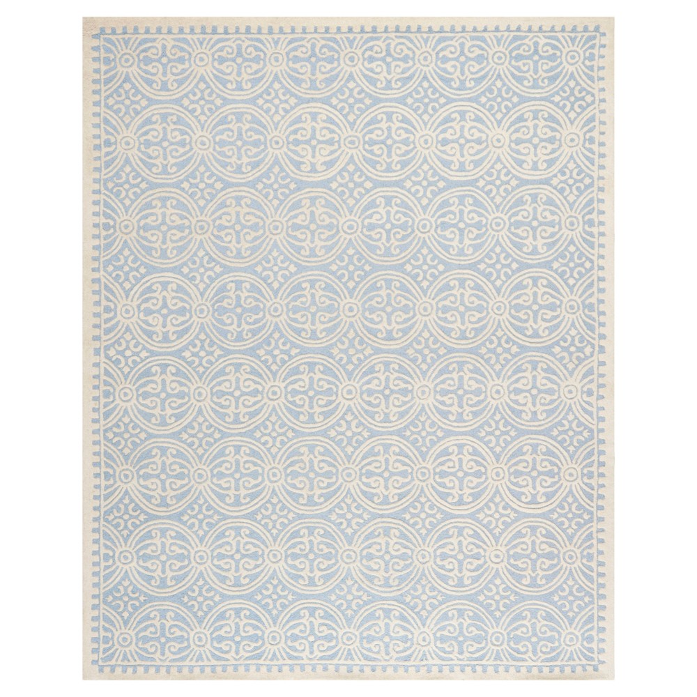 Light Blue/Ivory Geometric Tufted Area Rug 6'x9' - Safavieh