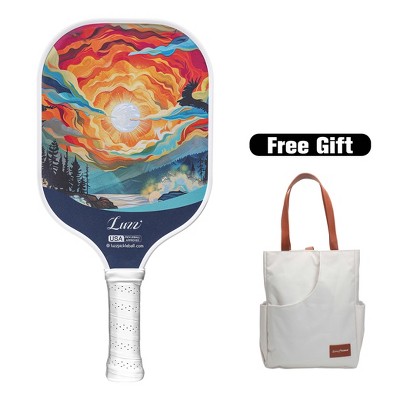 Luzz T700 Carbon Fiber Pickleball Paddle with Sandblasted Surface & Honeycomb Core Racket - Includes Free Versatile Tote Bag
