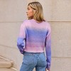 Women's Ombre Purple&Pink Cropped V-Neck Knit Cardigan - Cupshe - 4 of 4