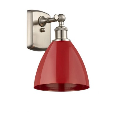 Plymouth Dome - 1 Light Wall Sconce In Industrial Style-10.75 Inches Tall and 7.5 Inches Wide