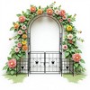 NAYSAYE Planter Garden Arch Arbor Trellis Metal for Climbing Plants Easy Assembly for Indoor Outdoor Garden, Black, 47.24"*47.24"*11.42" - 2 of 4