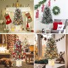 3-foot fiber optic artificial Christmas tree with frosted finish, 78 LED lights, 8 modes, perfect for holiday decorating - 2 of 4