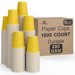 Crown Display 9 oz. Disposable Coffee Cups Paper Cups Hots Drinks/Cold Cups Durable Disposable Hot Tea Cup Disposable - 1 of 4