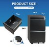 2-Drawer Mobile File Cabinet with Lock,, Space-Saving Document Organizer Fits Letter/A4/Legal Files - 3 of 4