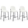 DYHOME Bar Stools Set of 3, 28 Inches Modern BarStools, Counter Height Bar Stools for Kitchen Island, Upholstered Fabric Tall Barstools for Home, Cafe - 2 of 4