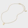 14K Gold Plated Round Initial Pendant Necklace - A New Day™ - 3 of 4