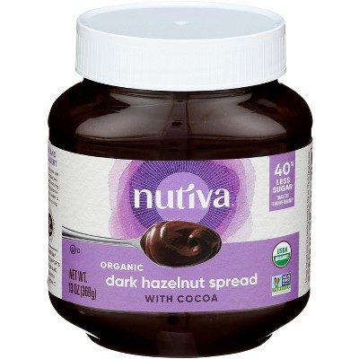 Nutiva Spread Hazelnut Dark - Case of 6 - 13 oz
