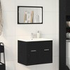 vidaXL 2 Piece Bathroom Furniture Set Black Oak Engineered Wood - 3 of 4
