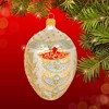 Miss Christmas 5.0 Inch Elegant Viennese Pattern Fabrege Egg Christmas Tree Ornament , Christmas Decor Christmas, Easter, Seasonal (1PC) - 2 of 4