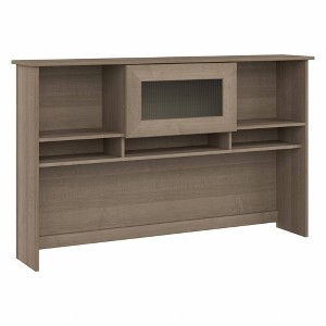 Cabot 60W Hutch Ash Gray - Bush Furniture: Laminate Office Hutch Top, MDF Frame, Adult Assembly Required - 1 of 4