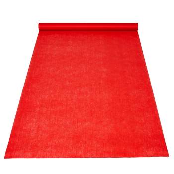 Juvale Red Carpet Runner for Party, 50 Ft Runway Aisle for Weddings, Banquets, Prom Nights, Movie Night Party Decor, 40gsm, 3 Feet Wide, 50 Feet Long