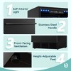EUHOMY 24 in Undercounter Beverage Refrigerator, Outdoor Double Drawers Fridge, Built-in Fridge for Home & Commercial Use, Stainless Steel Black - 4 of 4