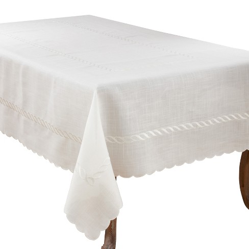 Saro Lifestyle Embroidered Braid Design Tablecloth - image 1 of 4