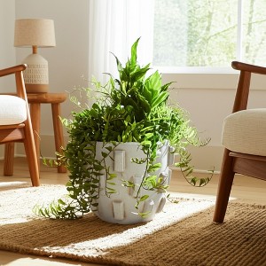 Home Decor Ceramic Planter and Flower Pot - Indoor or Outdoor Use - Unique Design That Elevates Room, Garden, Patio, or Shelf Decor - 1 of 4