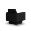 Cesicia Black Accent Chair 360° Modern Swivel Round Armchair Upholstered Comfy Barrel Chair - 3 of 4