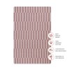 Babyletto Muslin Mini Crib Sheet, GOTS Certified Organic Cotton - Maroon Stripe - 3 of 4