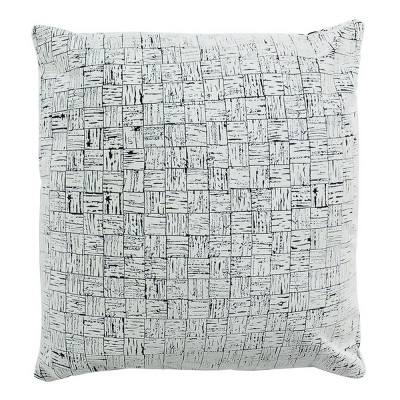 Halina Pillow - White/Black - 18"X18" - Safavieh