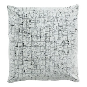 Halina Pillow - White/Black - 18"X18" - Safavieh - 1 of 3