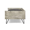 Lyngins Mid-Century Modern Dog Sofa Bed,Sleek Acacia Wood Frame Dog Bed with Waterproof Cushion, Hairpin Legs,Black+Grey - 4 of 4