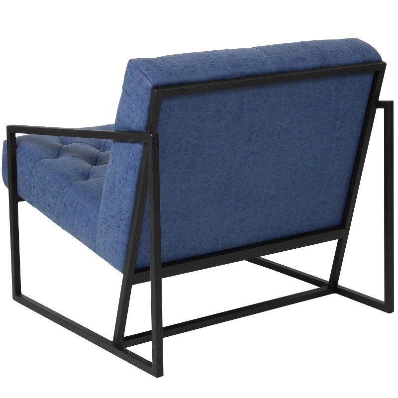 Merrick Lane Modern Lounge Chair With Tufted Seating And Metal Frame, 5 of 12