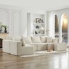 137.8" Corduroy Upholstery U-Shaped Cloud Modular Sectional Sofa with Right Chaise and Pillows, All-Foam Compression Design - 4 of 4