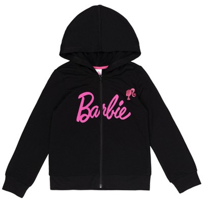 Barbie Little Girls Zip Up Fleece Hoodie Graphic T-shirt And