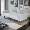 DOMETOUR Adjustable Backrest Modern Sofa, Solid Wood Frame Convertible Sofa Bed for Living Room - 3 of 4