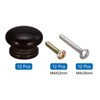 Unique Bargains Round Wood Drawer Cabinets Knobs and Pulls with Screws 12 Pcs - 3 of 4