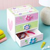 Juvale Small Floral Jewelry Box for Little Girls Ages 4-13 - Kids Wooden Organizer with 3 Drawers for Necklaces and Earrings - 2 of 4