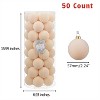 Every Day is Christmas Velvet 50ct 57cm/2.24" Christmas Ornaments, Shatterproof Christmas Tree Ornament Set, Flocking Ball Decorations - 2 of 4